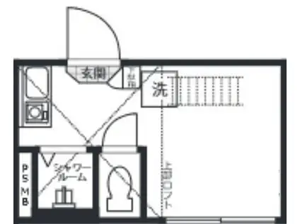 CASA MG(ワンルーム/2階)の間取り写真