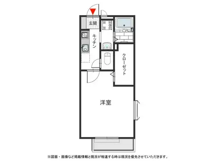 サクラハイツ(1K/2階)の間取り写真