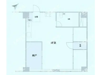 同潤会磯子(1LDK/4階)の間取り写真