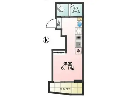 GLANZ栄町(ワンルーム/3階)の間取り写真