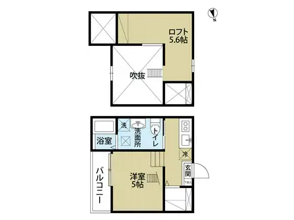 プリエール名古屋(1K/1階)の間取り写真