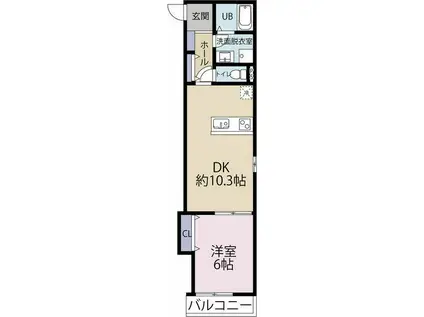 フォレスト相武台(1LDK/3階)の間取り写真