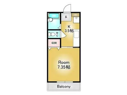 コート新川(1K/2階)の間取り写真