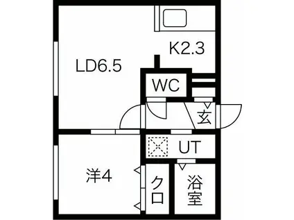 VICTOIRE(1LDK/3階)の間取り写真