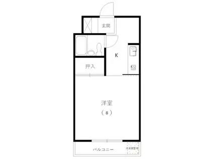 カレッジハイツI(1K/2階)の間取り写真