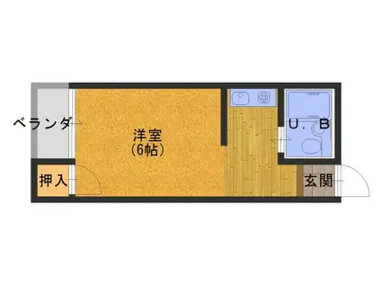 安岡寺エンビィハイツ(1K/3階)の間取り写真