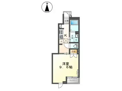 NEXUS12(1K/1階)の間取り写真