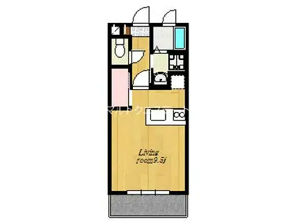 アークレジデンス東谷山(ワンルーム/2階)の間取り写真