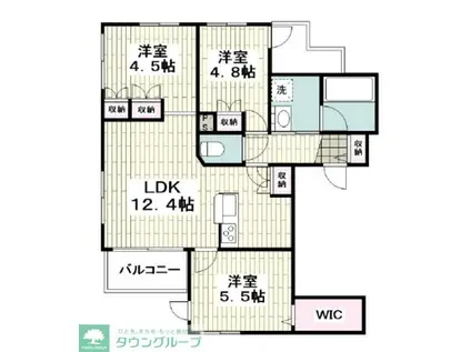 LOGEMENT EST(3LDK/2階)の間取り写真