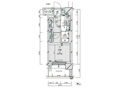 メインステージ川崎ウエスト(1K/5階)の間取り写真