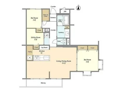 レスタ目黒(3LDK/3階)の間取り写真