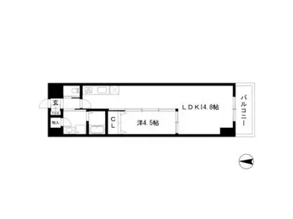 ALBA GRANDE 名護屋(1LDK/2階)の間取り写真