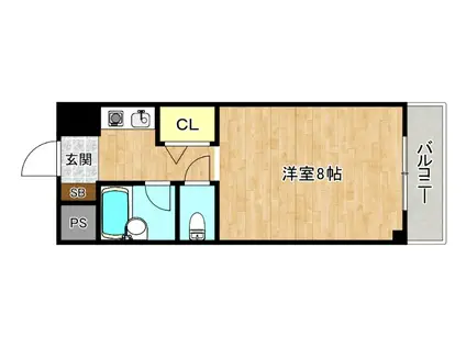 ドゥリーム新今里(1K/4階)の間取り写真