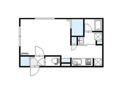 GARE N20 ガレ(1K/4階)の間取り写真