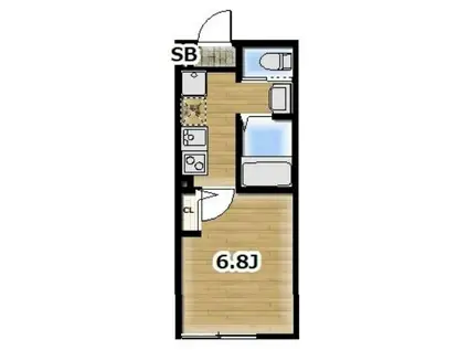 AMBITION岩槻加倉(1K/3階)の間取り写真