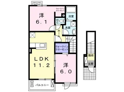 575HOUSEIV(2LDK/2階)の間取り写真