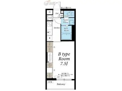 リブリ・PASTURE(1K/1階)の間取り写真