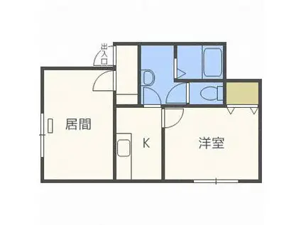 アドヴァンテージN23(1LDK/3階)の間取り写真