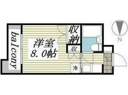 メゾン・ド・エルヴェ(ワンルーム/3階)の間取り写真