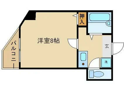 シェークル21(1K/5階)の間取り写真