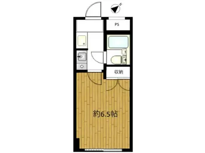 カンタービレ(1K/2階)の間取り写真
