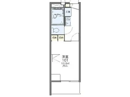 レオパレスADMIRATIONNEXT(1K/2階)の間取り写真