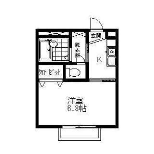 ハイム細小路(1K/1階)の間取り写真