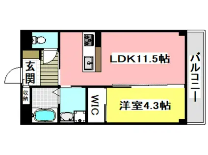 イソラーナ(1LDK/3階)の間取り写真