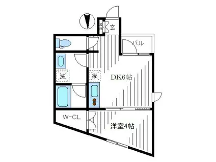 MT高円寺(1DK/2階)の間取り写真