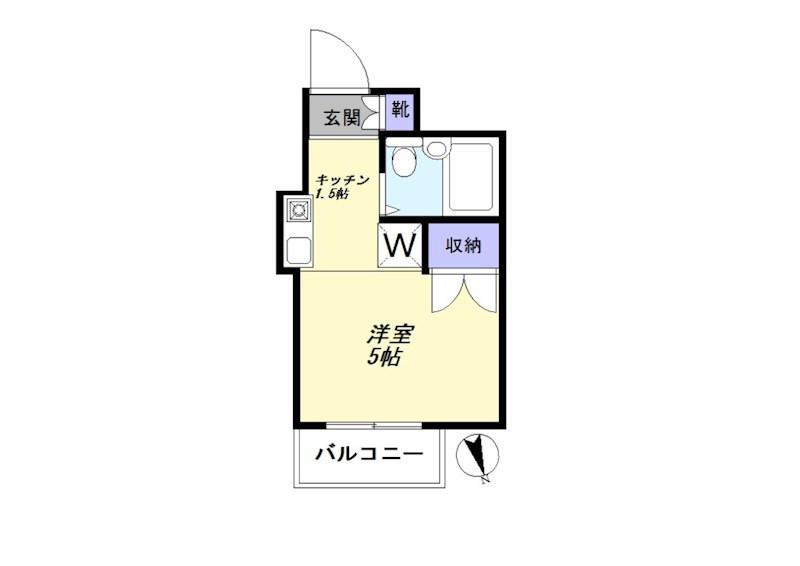 第2玉川グランドハイツ(1K/2階)の間取り写真