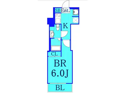 グランリーヴェル横濱ヴィヴァン(1K/9階)の間取り写真