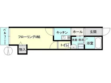 プルトーネ(1K/2階)の間取り写真