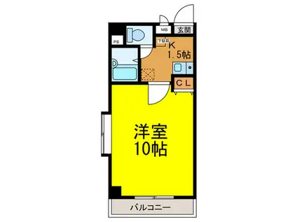 OAK HILLS 17(1K/3階)の間取り写真