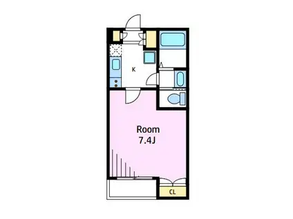 GRANDE GARTEN(1K/1階)の間取り写真