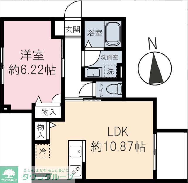 ハニーテラス(1LDK/3階)の間取り写真