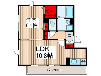 エトワール(1LDK/1階)の間取り写真