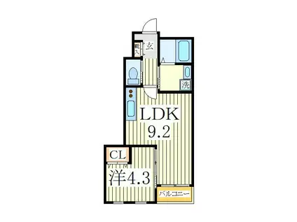 プレジール 柏の葉(1LDK/1階)の間取り写真