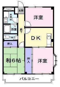 ウインディー湘南(3DK/2階)の間取り写真