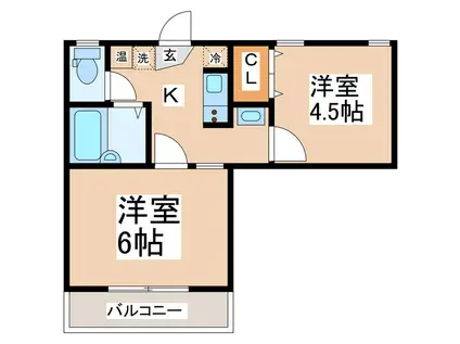 スイングN4(2K/2階)の間取り写真