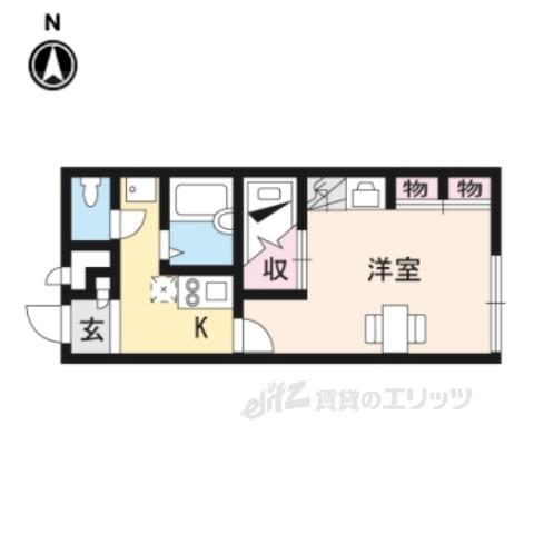 レオパレス美園A(1K/2階)の間取り写真