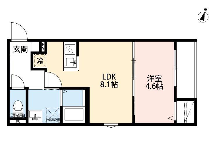 LA LUCE 岩槻(1LDK/2階)の間取り写真
