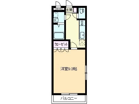 サングレイス(1K/2階)の間取り写真