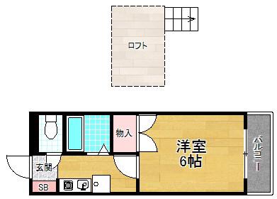 プレアール船橋(1K/2階)の間取り写真