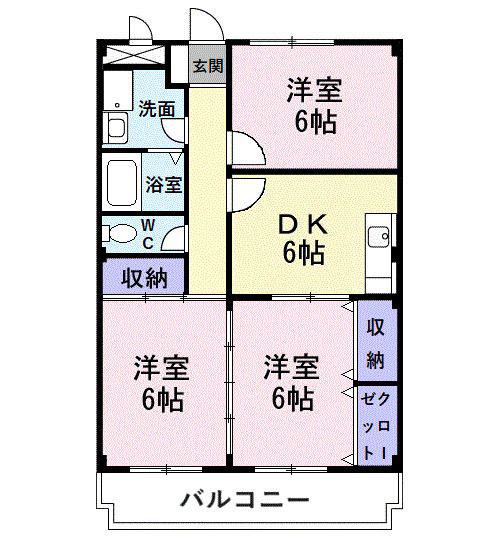 マリッチ小谷(3DK/1階)の間取り写真