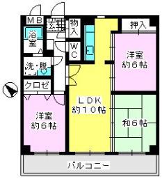 ソフィア92(3LDK/3階)の間取り写真