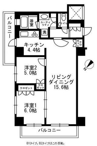 アーバンパーク代官山2(2LDK/4階)の間取り写真