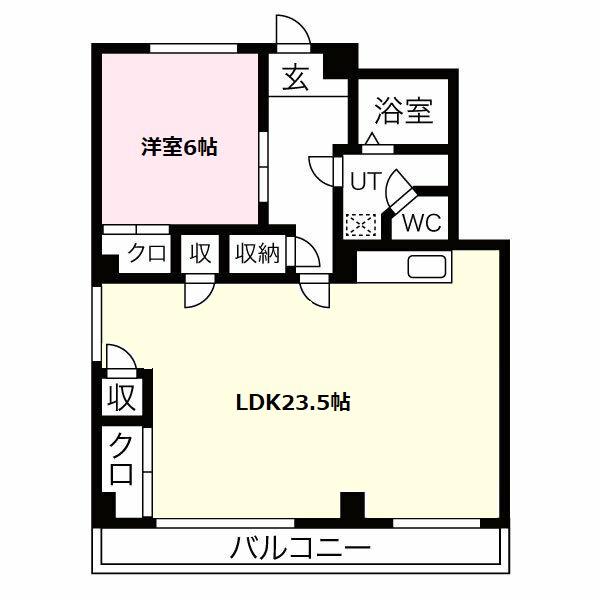 パークハイツ宮下(1LDK/2階)の間取り写真