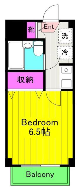 レジデンスイケダ(1K/2階)の間取り写真