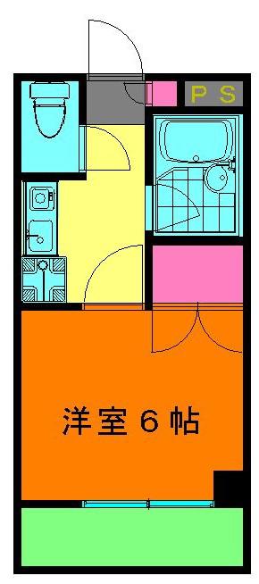 ヴァンベール(1K/3階)の間取り写真