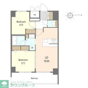 S-RESIDENCE名駅北ALESIA(2LDK/15階)の間取り写真
